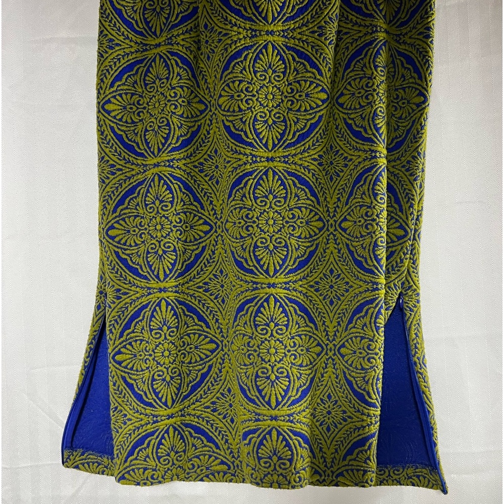 Anthropolgy royal blue & green skirt.